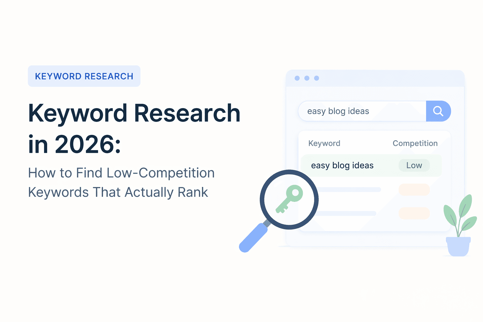 Keyword Research in 2026: How to Find Low-Competition Keywords That Actually Rank