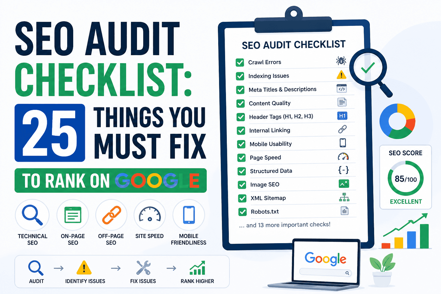 SEO Audit Checklist: 25 Things You Must Fix to Rank on Google